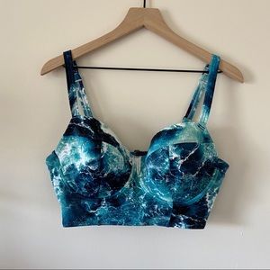 NWOT Torrid Ocean Printed Underwire Bikini Top